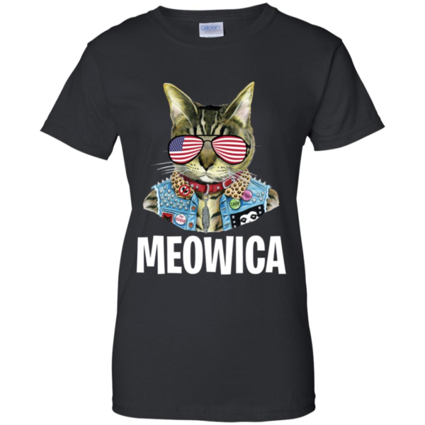 4th Of July Cat US Flag Sunglasses Meowica Shirt