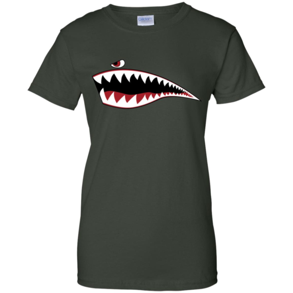 Shark Nose Art WWII Military Plane Shirt