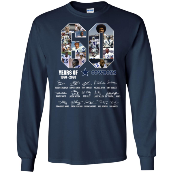 60 Years Of Cowboys 1960 2020 Thank You For The Memories T Shirt, Long Sleeve