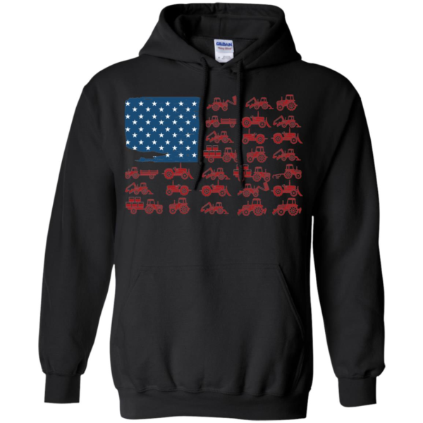 Farmer Tractor American Flag Women's T Shirts, Hoodies