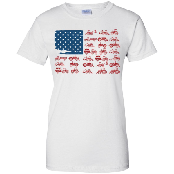 Farmer Tractor American Flag Women's T Shirts, Hoodies