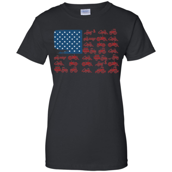 Farmer Tractor American Flag Women's T Shirts, Hoodies