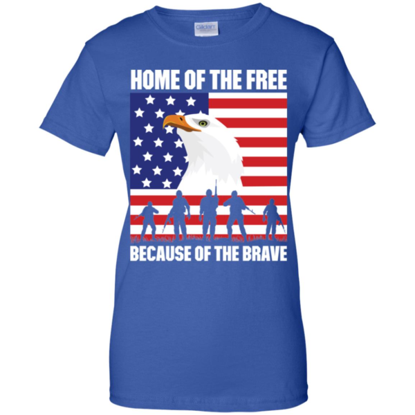 4th Of July Home Of The Free Because Of The Brave Men’s And Women’s T Shirts