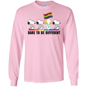 Colorful Snoopy Kiss My Ass Dare To Be Different Long Sleeve T shirts, Hoodies
