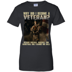 Why Did I Become A Veteran Because Football Baseball And Basketball Shirts