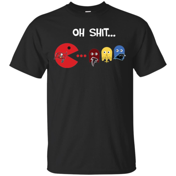 Pacman Oh shit Tampa Bay Buccaneers eating NFC South Men’s And Women’s T Shirts