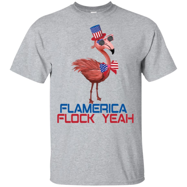 Flamingo America Flag Flock Yeah Men’s And Women’s T Shirts