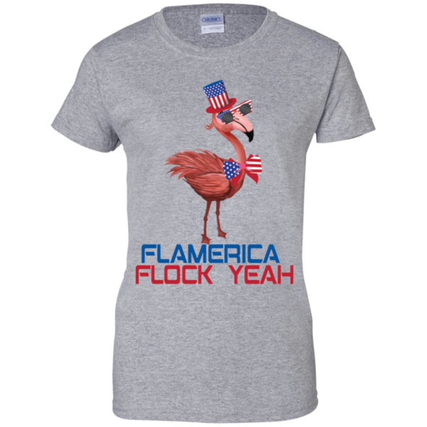 Flamingo America Flag Flock Yeah Men’s And Women’s T Shirts