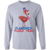 Flamingo America Flag Flock Yeah Long Sleeve T-shirts, Hoodies