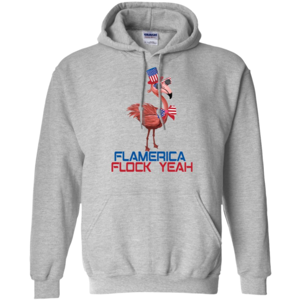 Flamingo America Flag Flock Yeah Long Sleeve T shirts, Hoodies