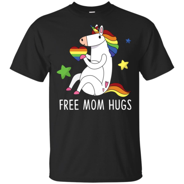 Free Mom Hugs Unicorn LGBT Pride Shirt