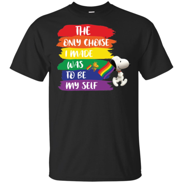 LGBT Snoopy The Only Choice I Made Was To Be Myself Pride Month Shirt