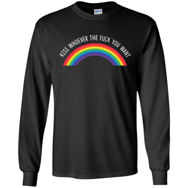 Kiss Whoever The Fuck You Want Lesbian Gay Pride Shirt