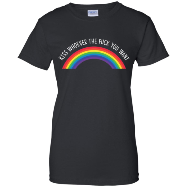 Kiss Whoever The Fuck You Want Lesbian Gay Pride Shirt