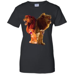 Baby Lion and Adut Lion Under Water Disney Shirt