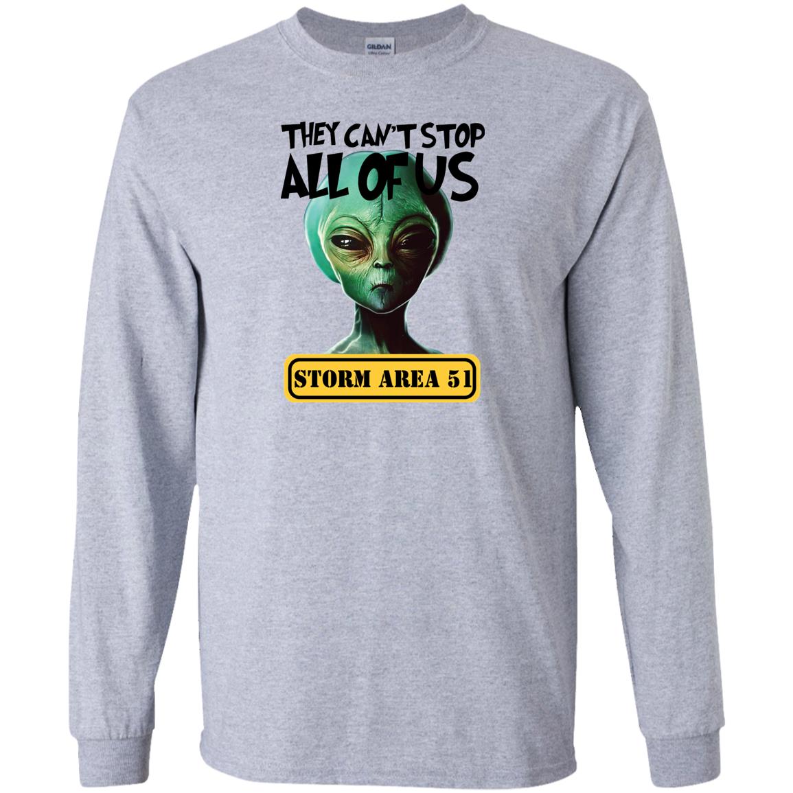 Storm Area 51 They Can't Stop All of Us Running Alien Shirt image Storm Area 51 They Can't Stop All of Us Running Alien Shirt