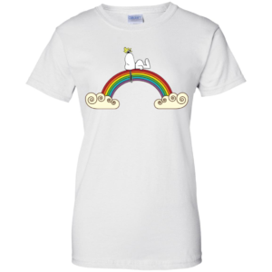 Snoopy Over The Rainbow Sleeping LGBT T Shirts
