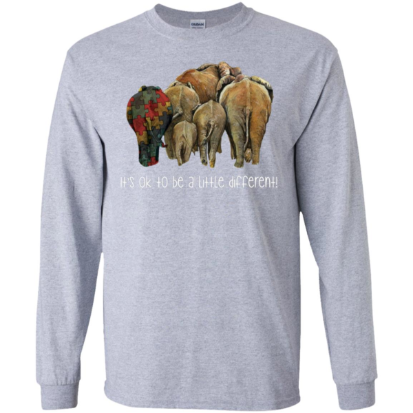 It's Ok To Be A Little Different Autism Elephant Long Sleeve T shirts, Hoodies