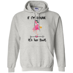 If I'm Drunk It's Her Fault Wine Flamingo Long Sleeve T shirts, Hoodies image If I'm Drunk It's Her Fault Wine Flamingo Long Sleeve T shirts, Hoodies