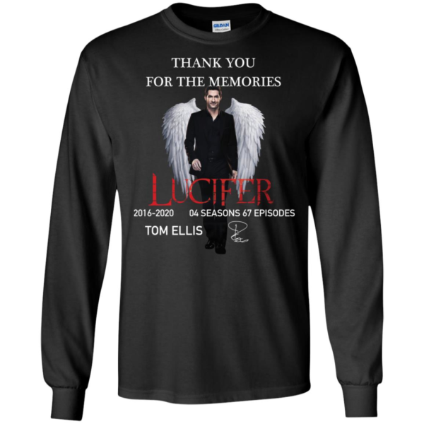 Thank You For The Memories Lucifer Tom Ellis Long Sleeve T shirts, Hoodies