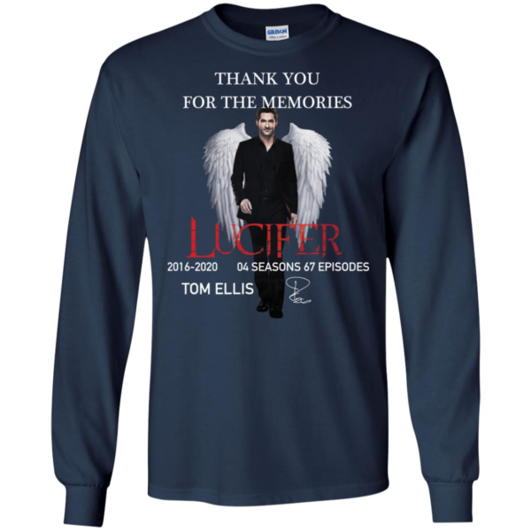 Thank You For The Memories Lucifer Tom Ellis Long Sleeve T shirts, Hoodies