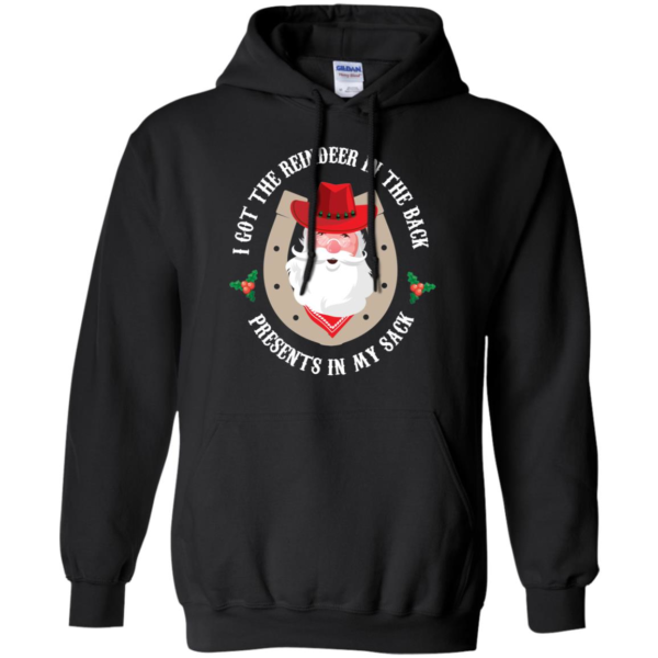 I Got The Reindeer In The Back Funny Cowboy Santa Parody Long Sleeve T shirts, Hoodies