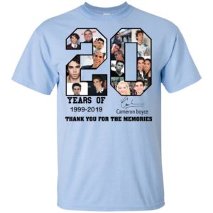 20 Years Of Cameron Boycae 1999 2019 Thank You For The Memories Shirt