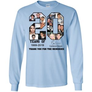 20 Years Of Cameron Boycae 1999 2019 Thank You For The Memories Shirt