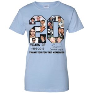 20 Years Of Cameron Boycae 1999 2019 Thank You For The Memories Shirt