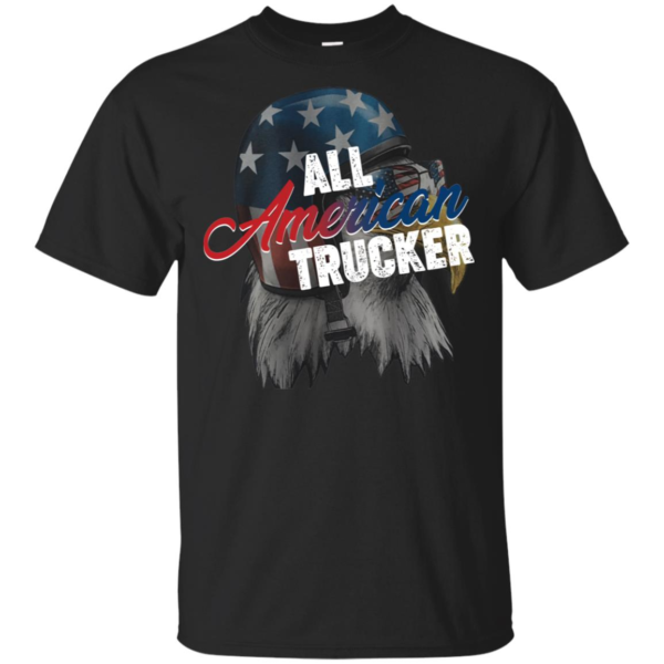 All American Trucker 4th of July Eagle Sunglasses Truck Driver Father T Shirts