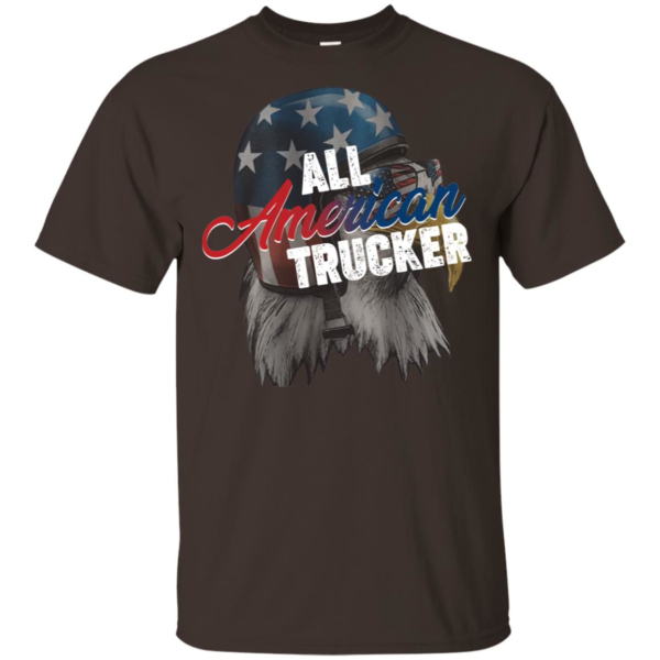 All American Trucker 4th of July Eagle Sunglasses Truck Driver Father T Shirts