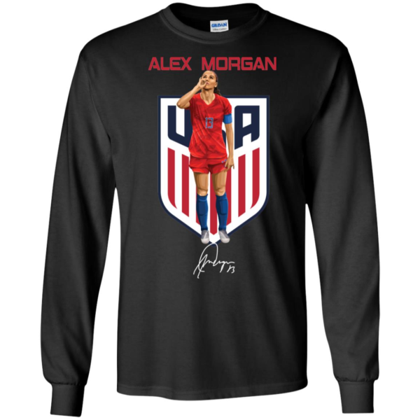 Alex Morgan Sipping Tea Signature Long Sleeve T shirts, Hoodies