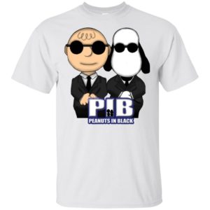 Charlie Brown And Snoopy Pib Peanuts In Black Shirt