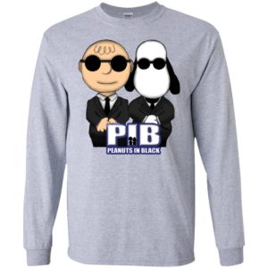 Charlie Brown And Snoopy Pib Peanuts In Black Shirt