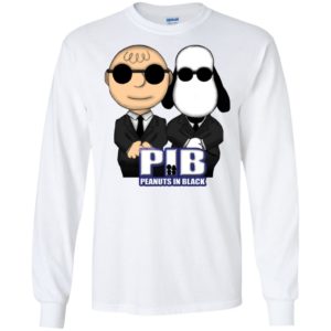 Charlie Brown And Snoopy Pib Peanuts In Black Shirt