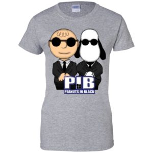 Charlie Brown And Snoopy Pib Peanuts In Black Shirt