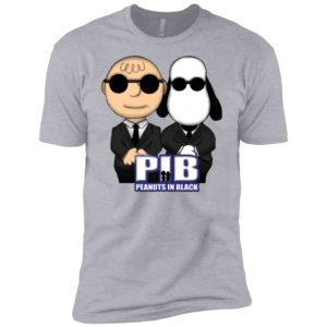 Charlie Brown And Snoopy Pib Peanuts In Black Shirt