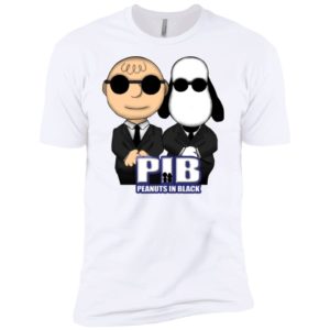 Charlie Brown And Snoopy Pib Peanuts In Black Shirt