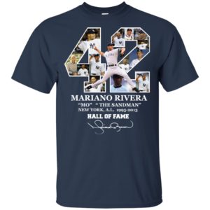 42 Mariano Rivera Mo The Sandman New York 1995 2013 Hall Of Fame Shirt image 42 Mariano Rivera Mo The Sandman New York 1995 2013 Hall Of Fame Shirt