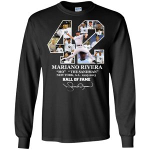 42 Mariano Rivera Mo The Sandman New York 1995 2013 Hall Of Fame Shirt image 42 Mariano Rivera Mo The Sandman New York 1995 2013 Hall Of Fame Shirt