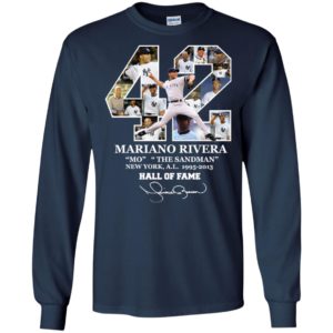 42 Mariano Rivera Mo The Sandman New York 1995 2013 Hall Of Fame Shirt image 42 Mariano Rivera Mo The Sandman New York 1995 2013 Hall Of Fame Shirt