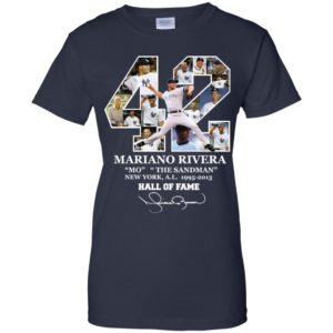 42 Mariano Rivera Mo The Sandman New York 1995 2013 Hall Of Fame Shirt image 42 Mariano Rivera Mo The Sandman New York 1995 2013 Hall Of Fame Shirt
