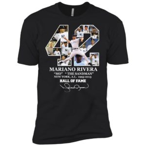 42 Mariano Rivera Mo The Sandman New York 1995 2013 Hall Of Fame Shirt image 42 Mariano Rivera Mo The Sandman New York 1995 2013 Hall Of Fame Shirt