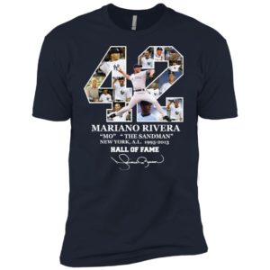 42 Mariano Rivera Mo The Sandman New York 1995 2013 Hall Of Fame Shirt image 42 Mariano Rivera Mo The Sandman New York 1995 2013 Hall Of Fame Shirt