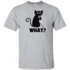 Cat What-Murderous Black Cat With Knife Halloween Shirt