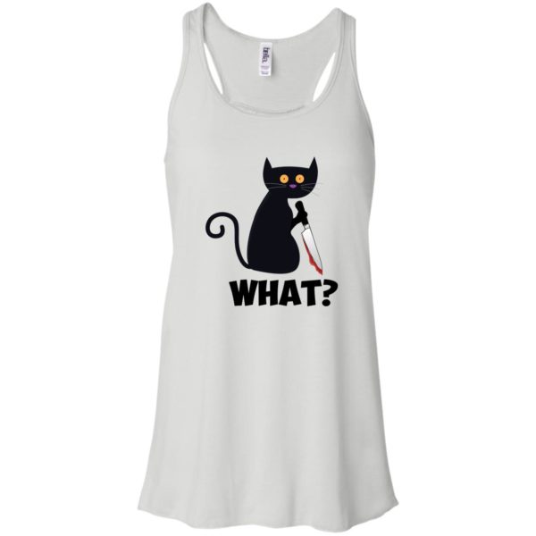 Cat What Murderous Black Cat With Knife Halloween Shirt