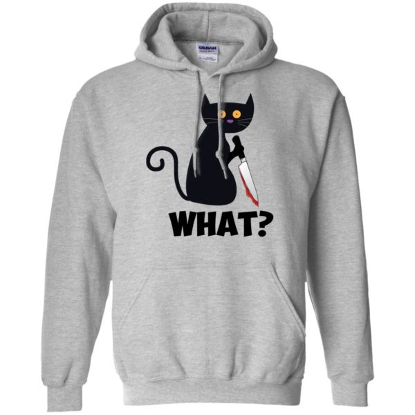 Cat What Murderous Black Cat With Knife Halloween Shirt