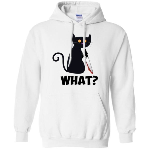 Cat What Murderous Black Cat With Knife Halloween Shirt