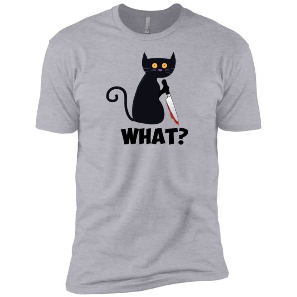 Cat What Murderous Black Cat With Knife Halloween Shirt