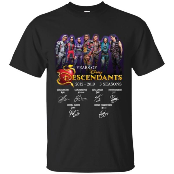 Years Of Disney Descendants 3 2015 2019 3 Seasons Signatures Shirt